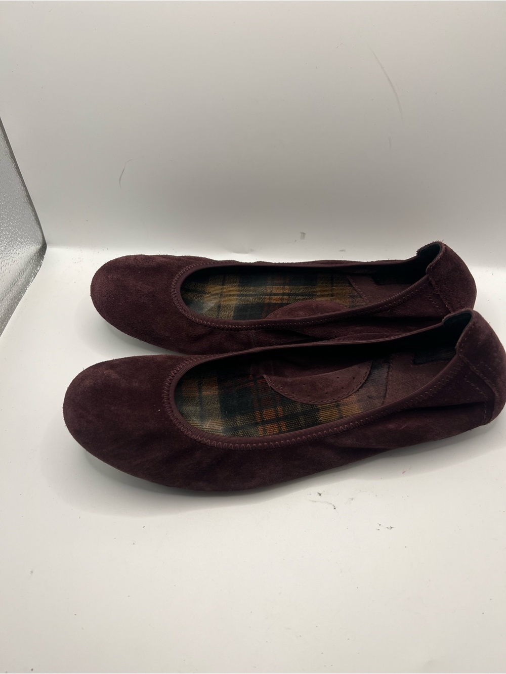Born Burgundy Suede Ballet Flats - Picture 8 of 9